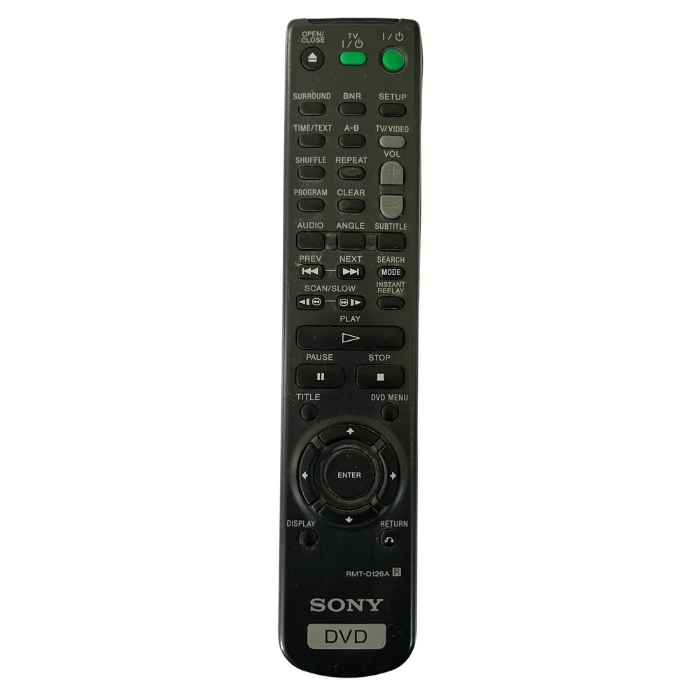 Genuine Sony RMT-D126A DVD Player Remote Control OEM Tested Working Black